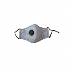 Reusable Cotton Face Mask, Filter & Valve - Gray